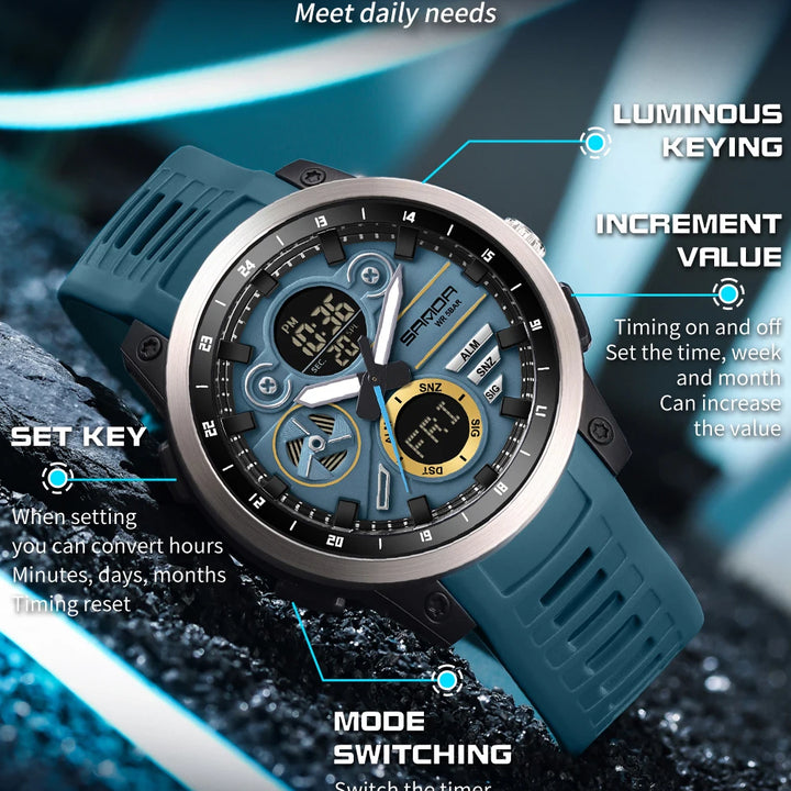 SANDA Men Sport Wristwatc