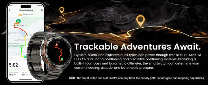 KOSPET TANK T3 Ultra GPS Smartwatch – Built for the Extreme
