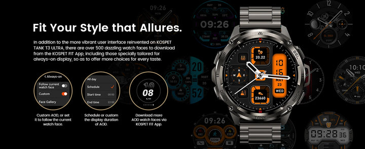 KOSPET TANK T3 Ultra GPS Smartwatch – Built for the Extreme