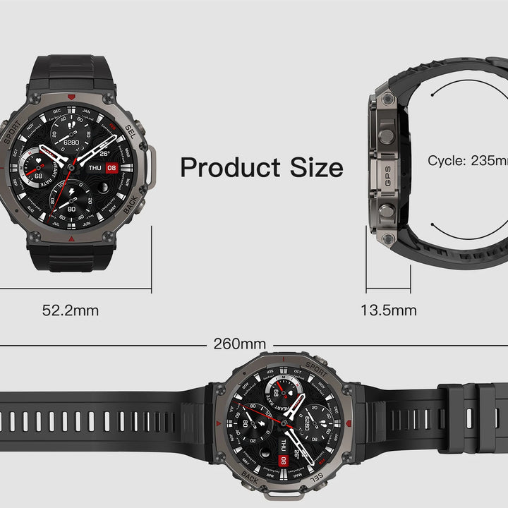 VWAR T-Rex 3 Tactical GPS Smartwatch (2025 Edition)