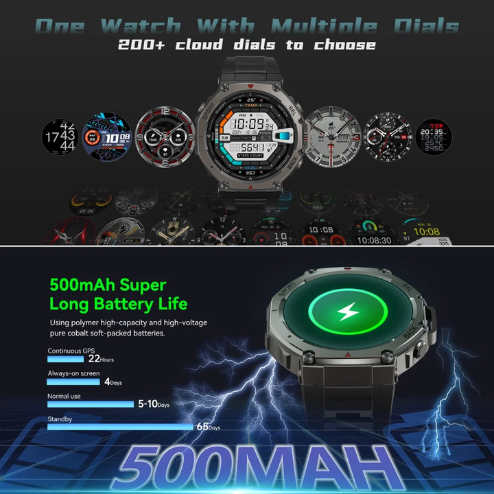 VWAR T-Rex 3 Tactical GPS Smartwatch (2025 Edition)
