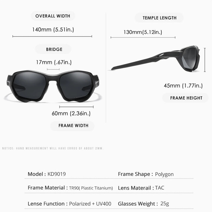 KDEAM Impeccable Matched Shape Men's Polarized Sunglasses