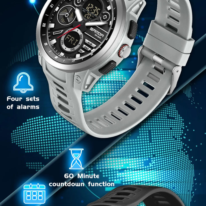 SANDA Men Sport Wristwatc